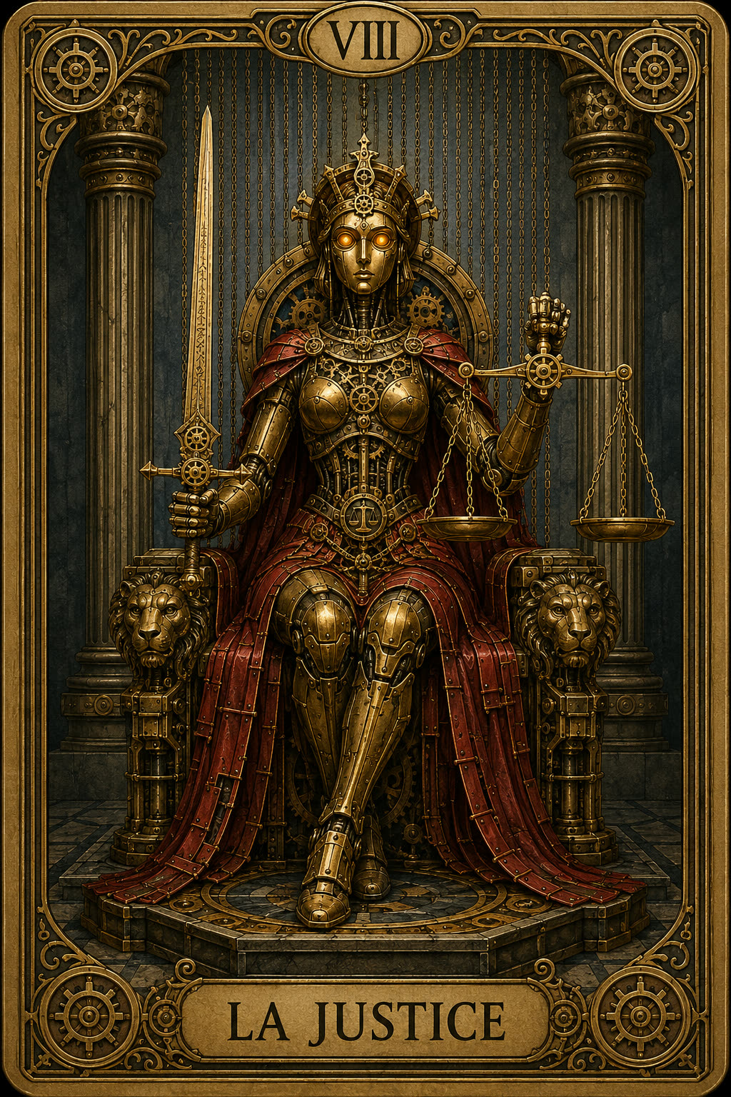 VIII — La Justice — Arcana Mechanica — La Galerie Mécanique