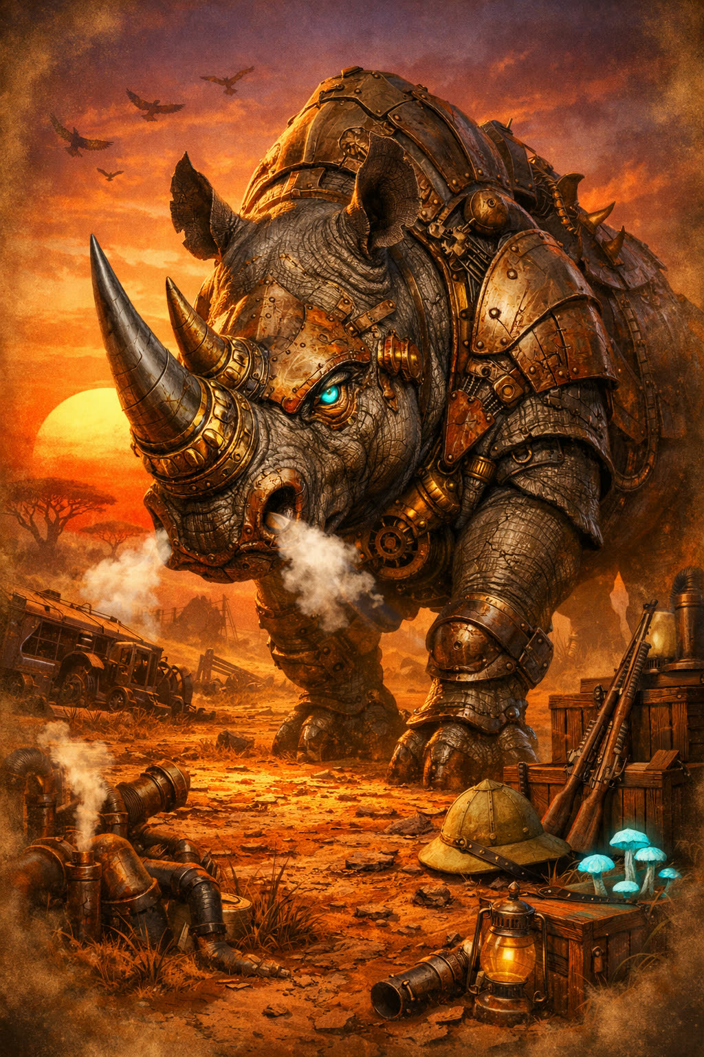Le Rhinocéros — Bestiarum Mechanicum — La Galerie Mécanique