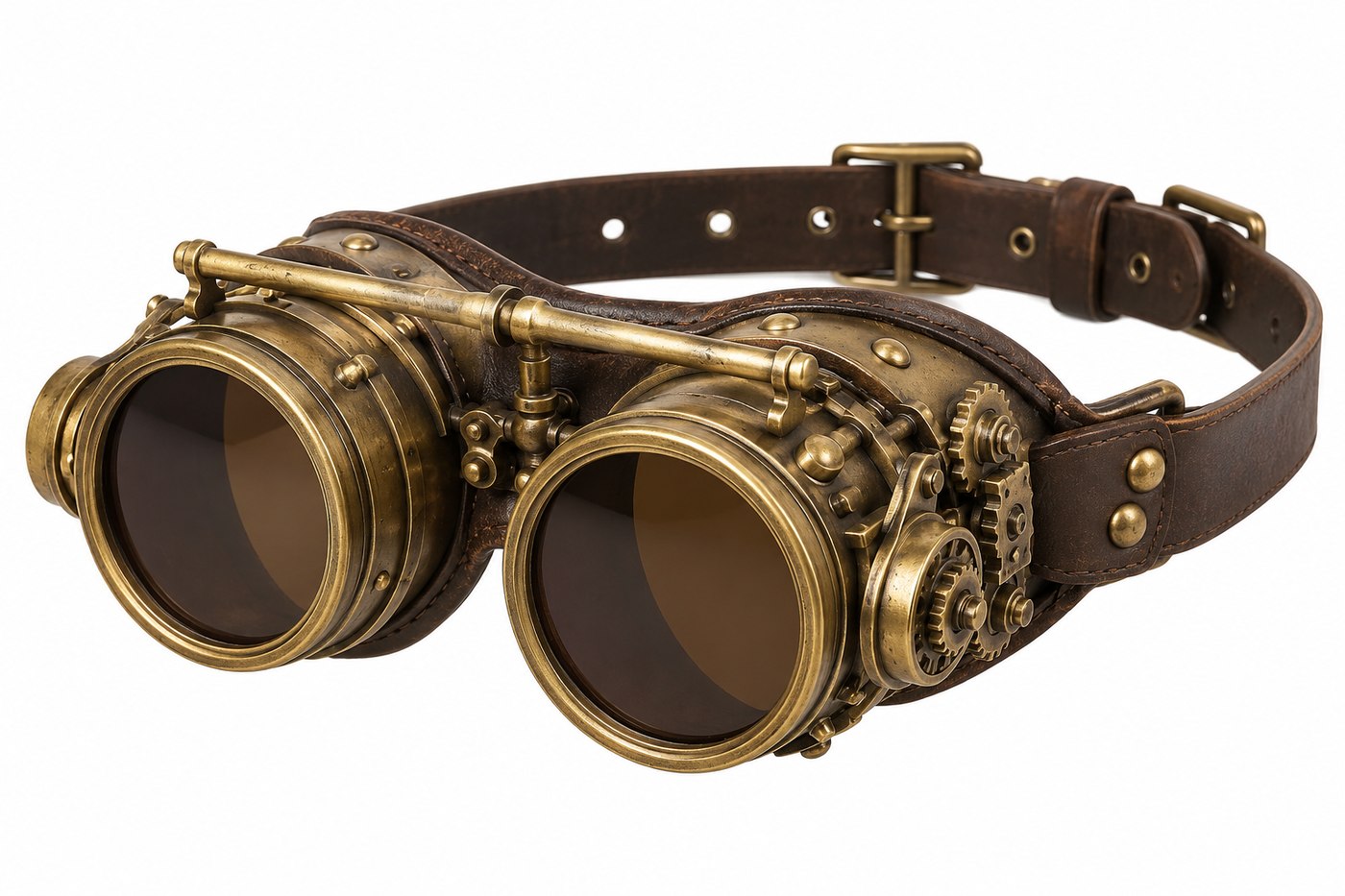 Lunettes de protection steampunk avec montures en laiton