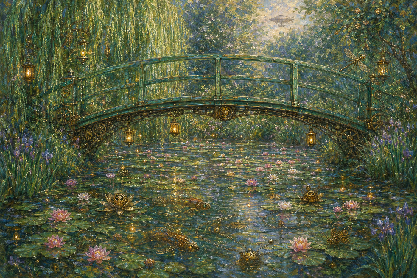 Les Nymphéas — Monet Steampunk — La Galerie Mécanique