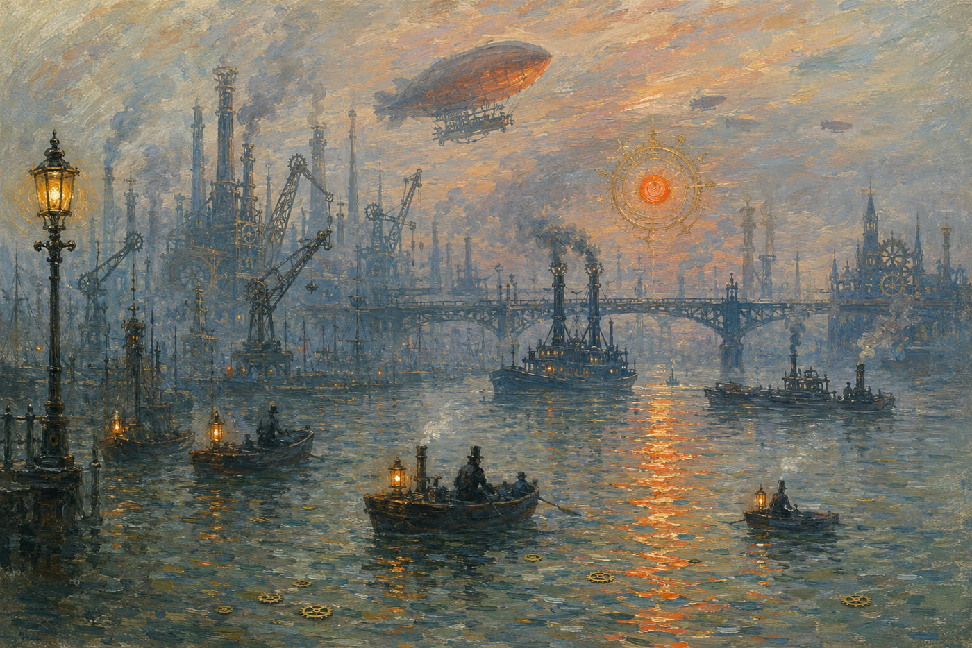 Impression, Soleil Levant — Monet Steampunk — La Galerie Mécanique