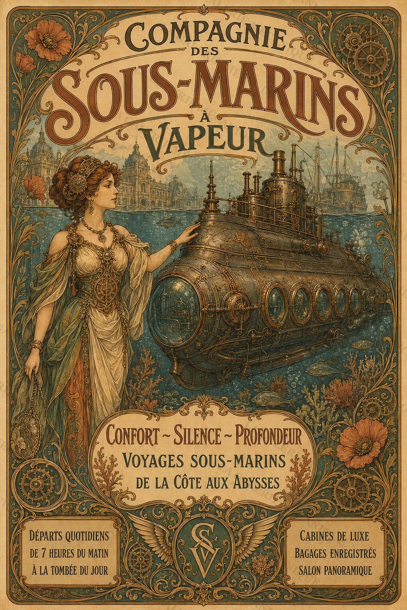 Steam Submarine Company — Réclames Mécaniques — La Galerie Mécanique