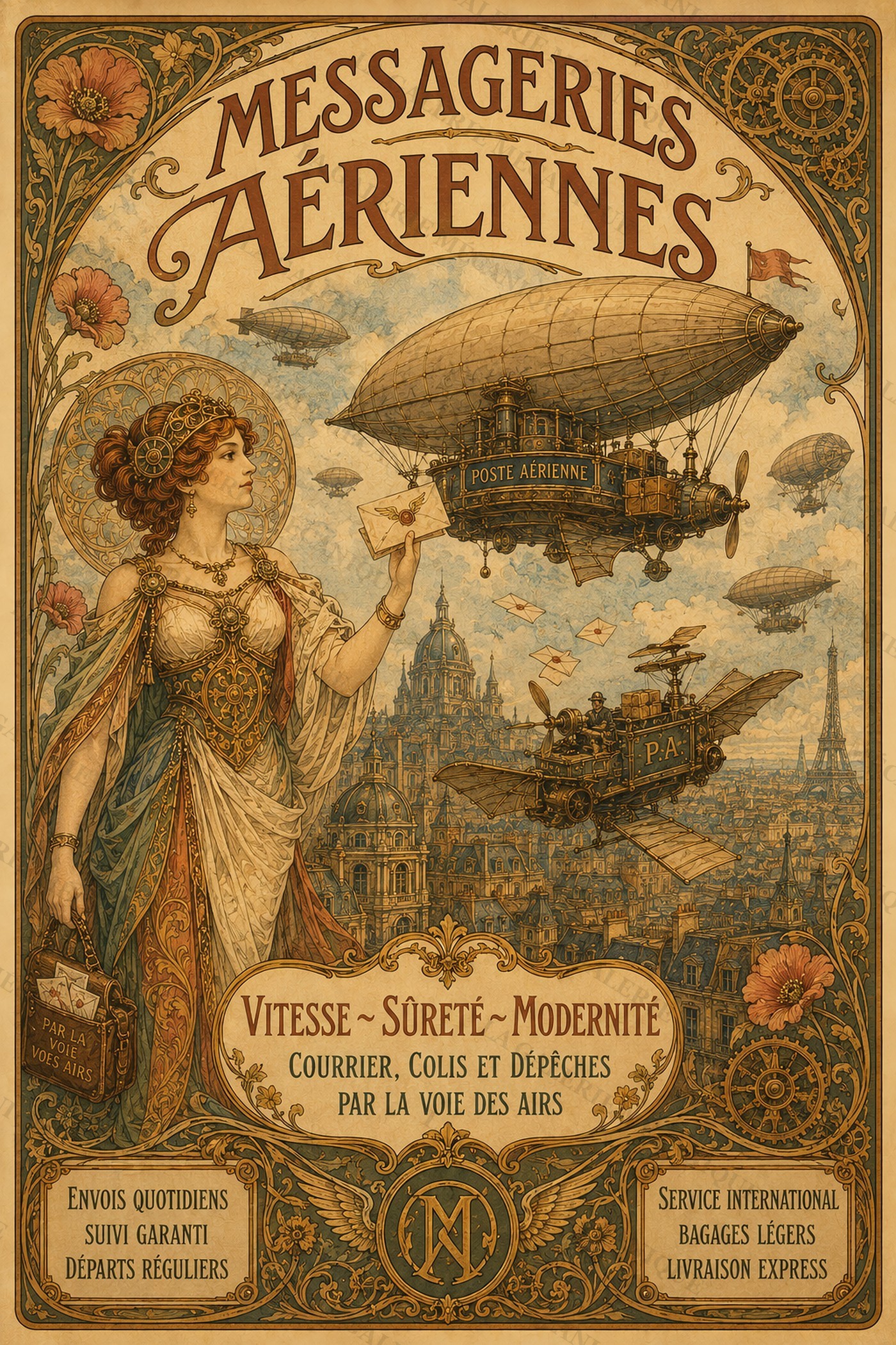 Air Mail Services — Réclames Mécaniques — La Galerie Mécanique