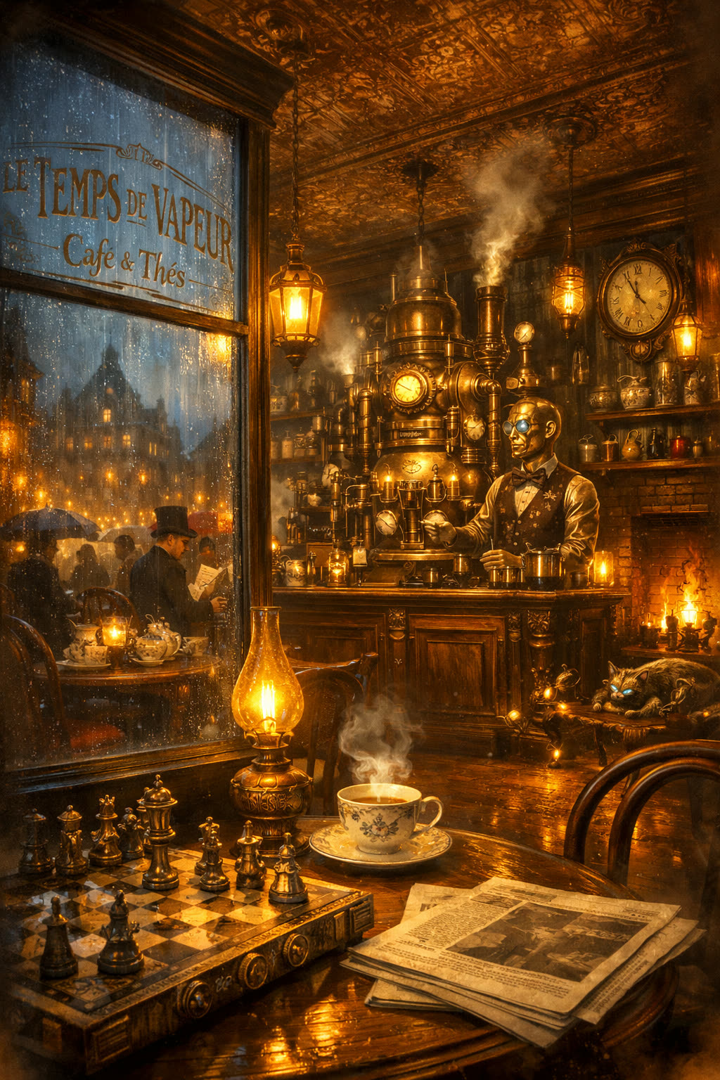 Café Victorien — Urbs Mechanica — La Galerie Mécanique