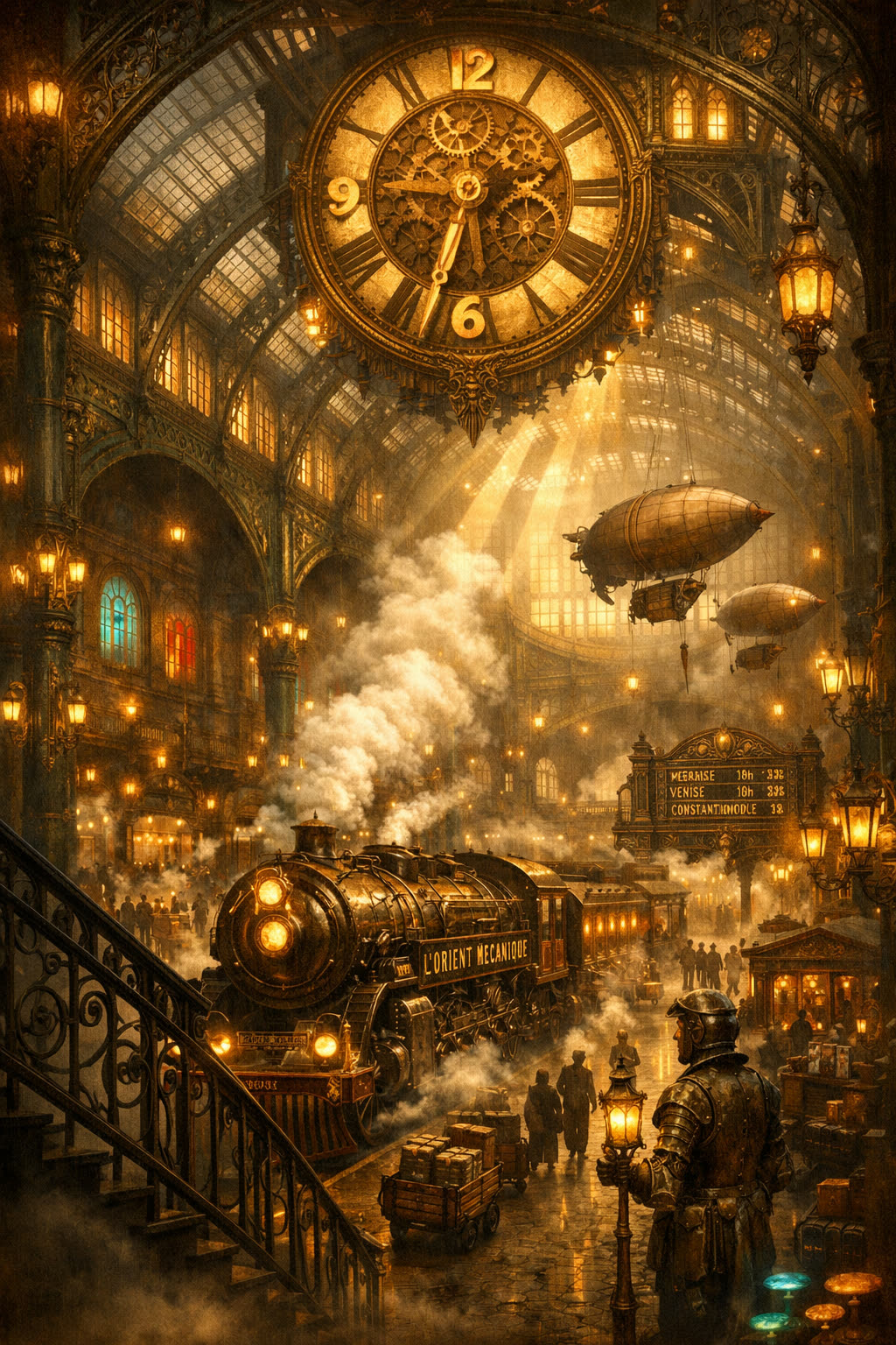 Gare et Cathédrale — Urbs Mechanica — La Galerie Mécanique