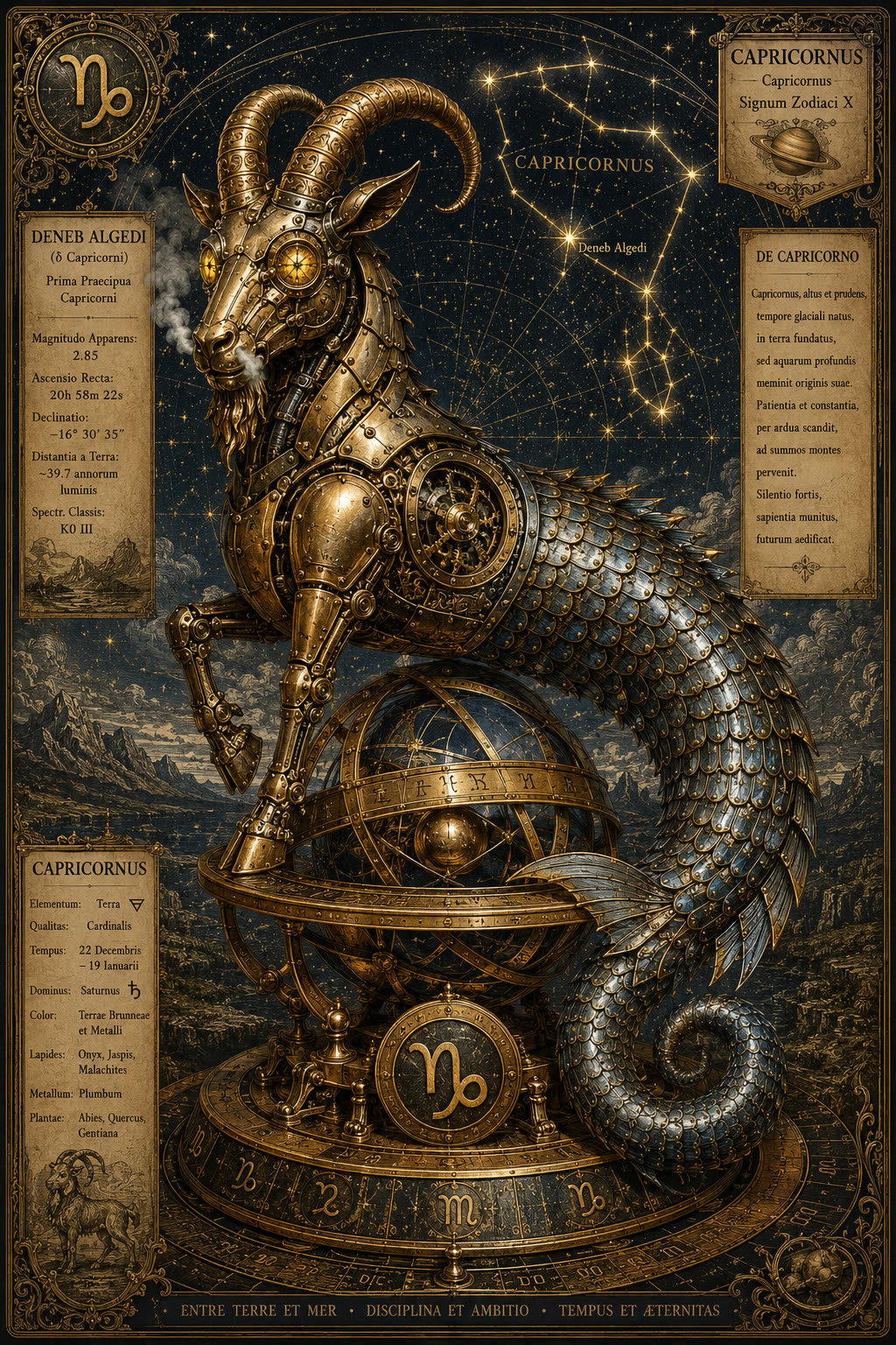 Capricorne — Zodiacus Mechanica — La Galerie Mécanique